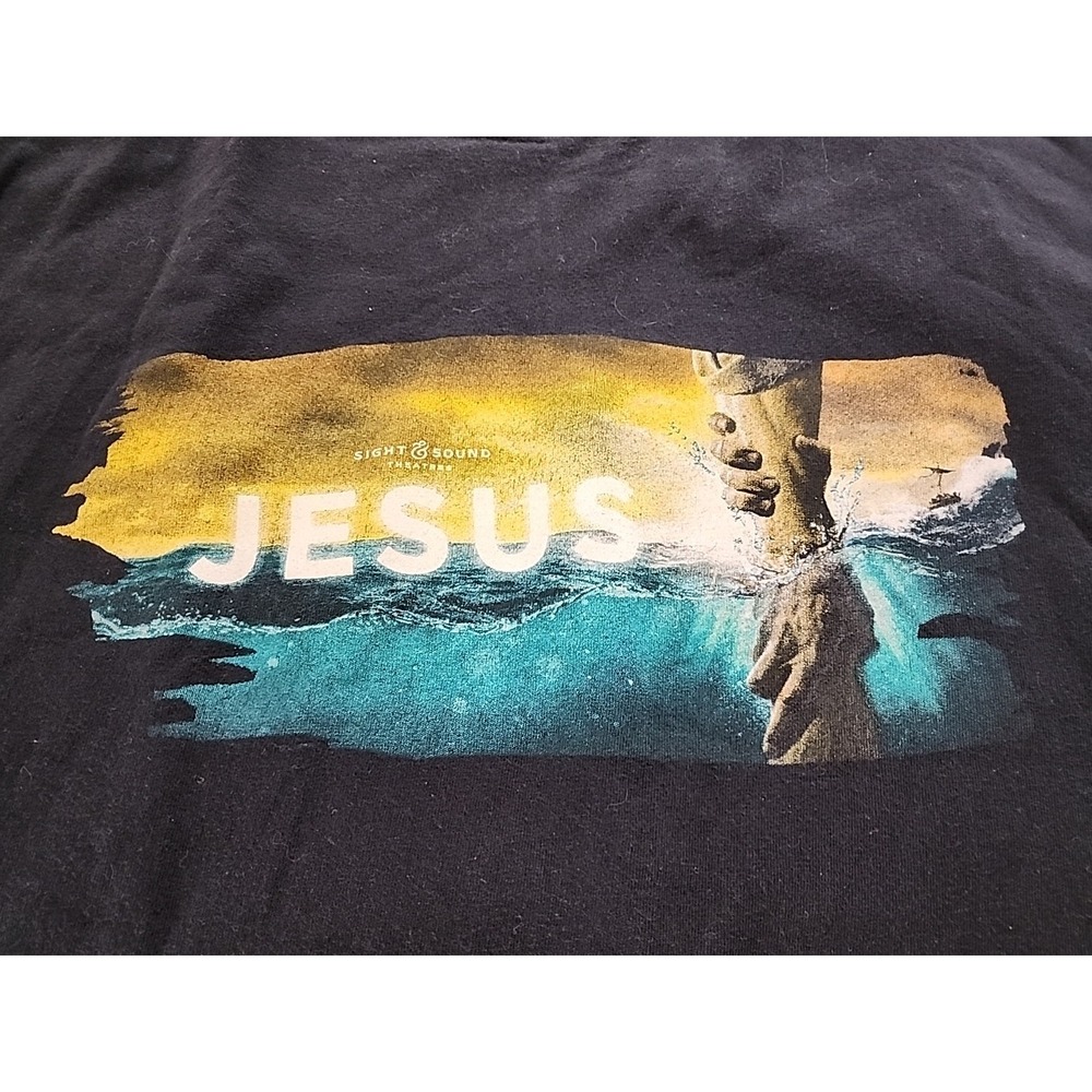 Gildan  Jesus Graphic T-Shirt Black Sight & Sound Theatres Story Adult Size‎ 3XL